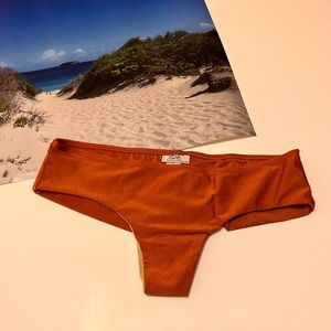 EUC Cheeky Copper Salt Swimwear Bikini Bottoms Size M Made in USA